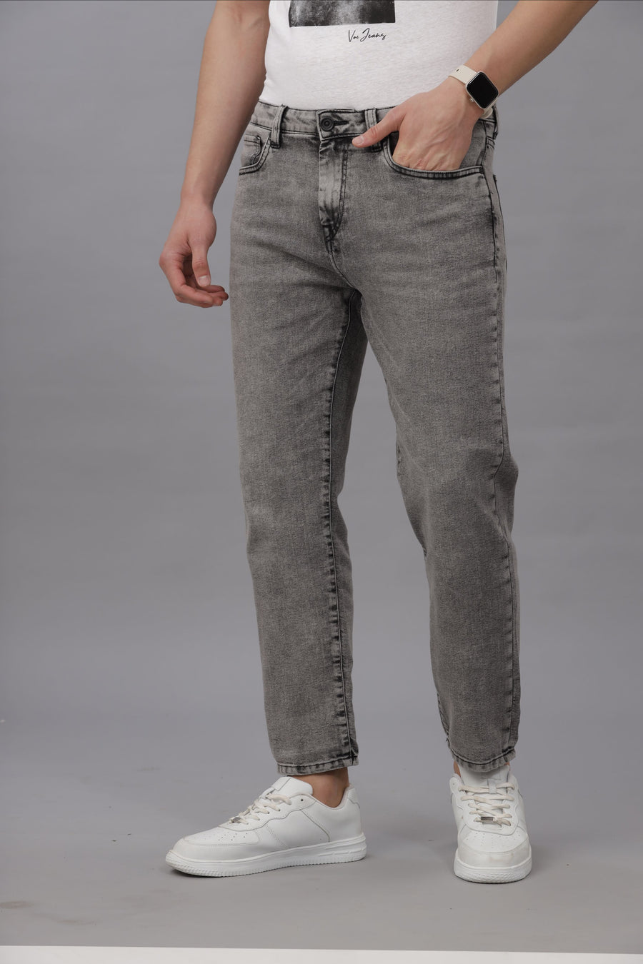 GREY COLLIN FIT JEANS