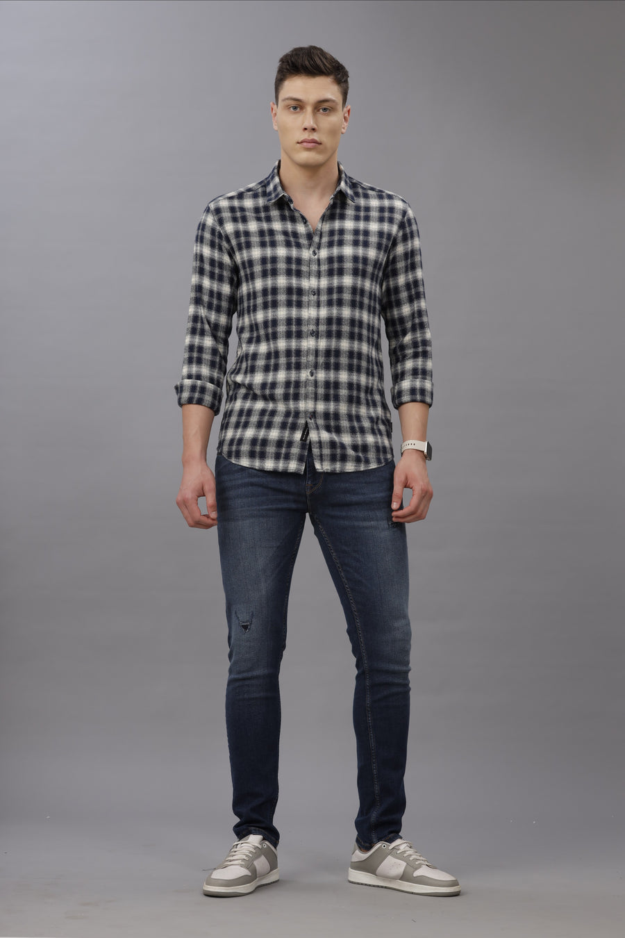 INDIGO TRACK SKINNY FIT JEANS