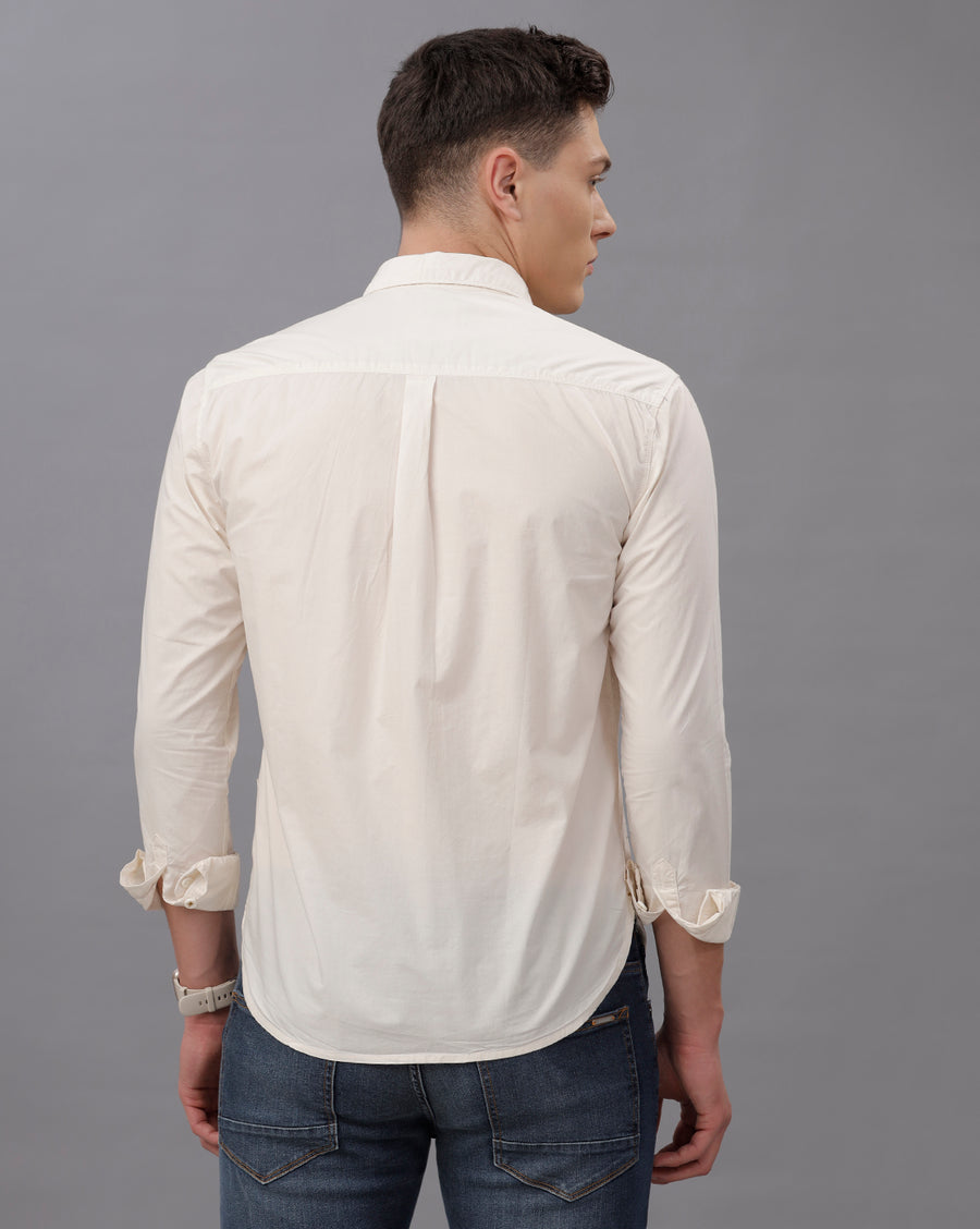 OFF WHITE REGULAR FIT COTTON SHIRT