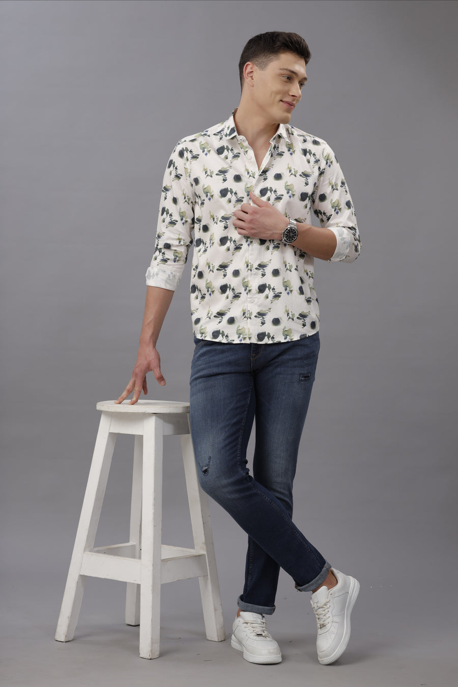 INDIGO TRACK SKINNY FIT JEANS