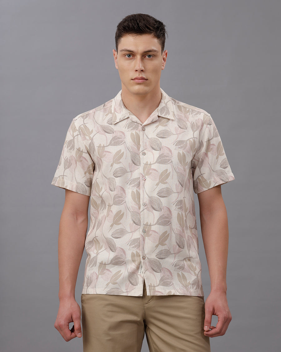 ECRU REGULAR FIT POLYESTER SHIRT