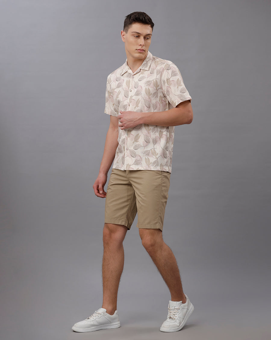 ECRU REGULAR FIT POLYESTER SHIRT