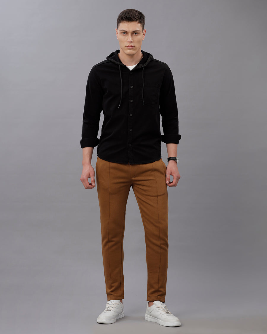 BLACK REGULAR FIT SHACKET