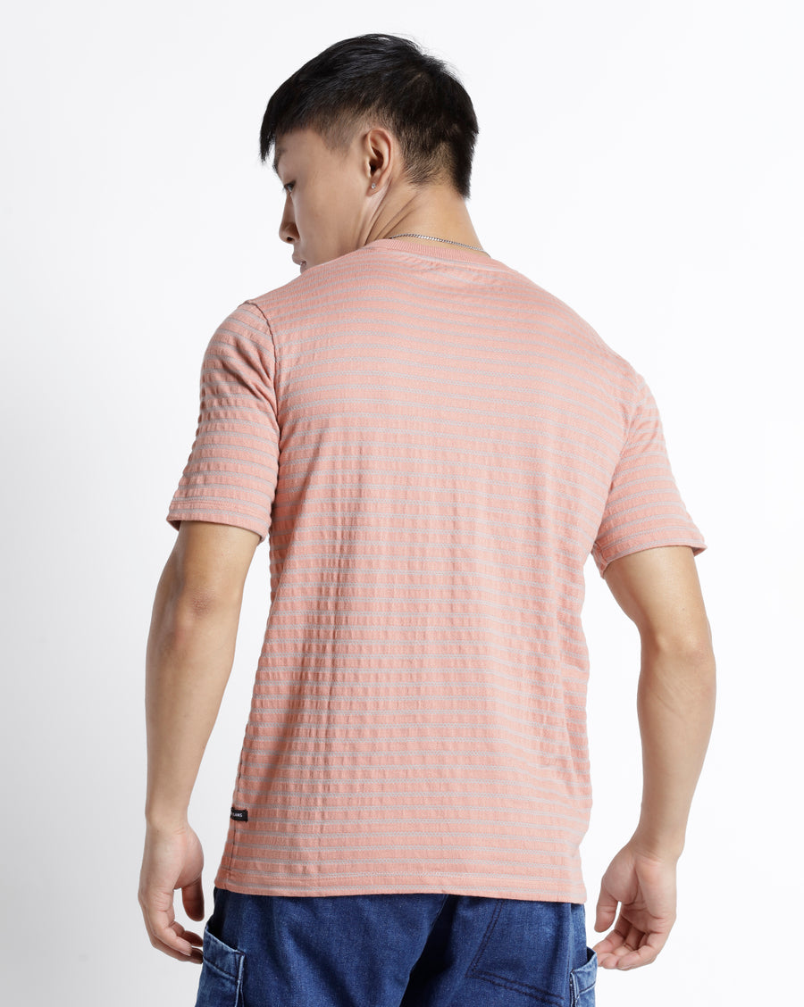 Rose/ Quarry Regular Fit Cotton T-Shirt