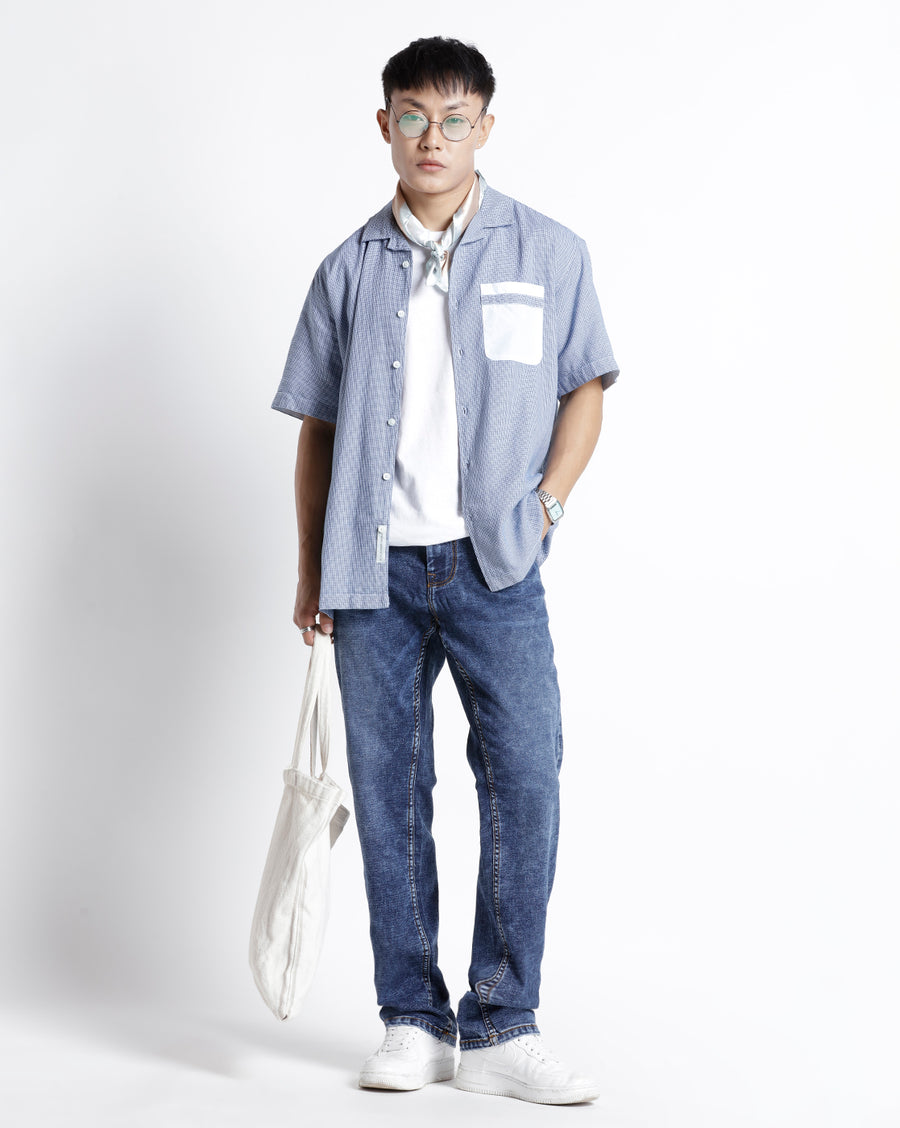 Light Indigo/White Regular Fit Shirt