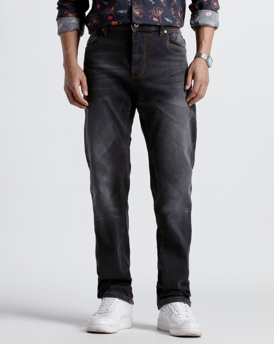 Dark Grey Track Skinny Fit Jeans