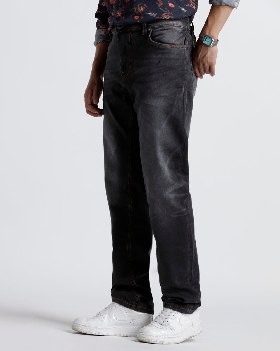 Dark Grey Track Skinny Fit Jeans