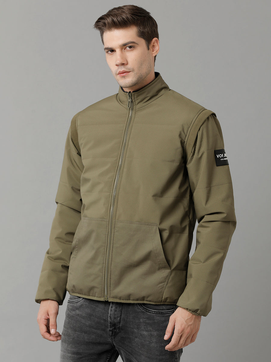 Men Solid Regular Fit  Casual Jacket