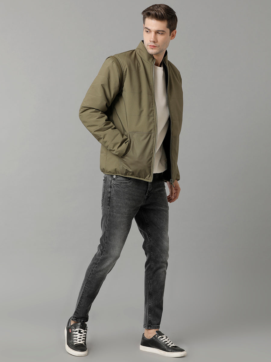 Men Solid Regular Fit  Casual Jacket