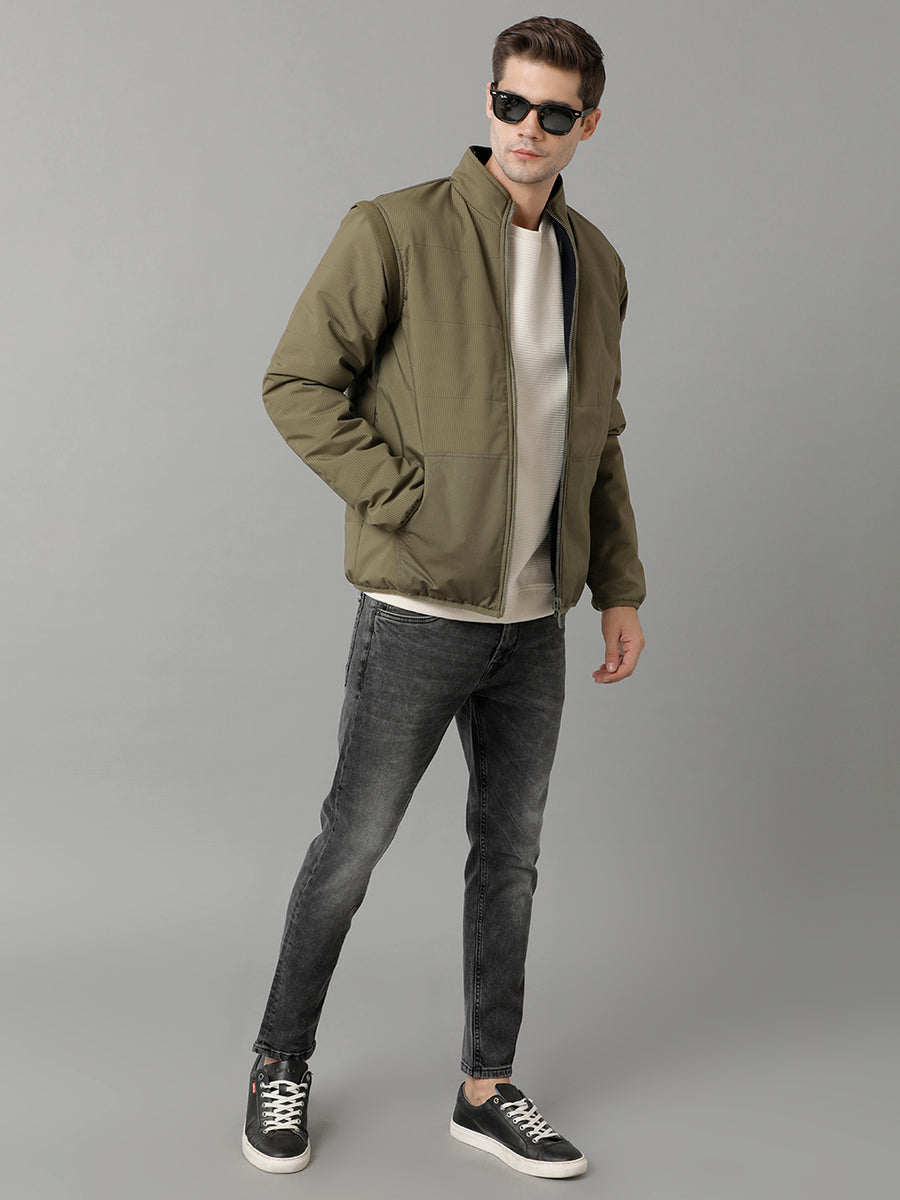 Men Solid Regular Fit  Casual Jacket