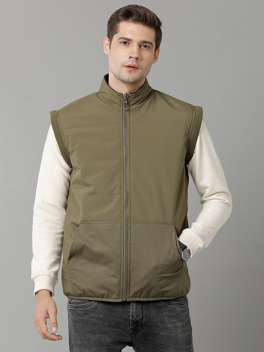 Men Solid Regular Fit  Casual Jacket