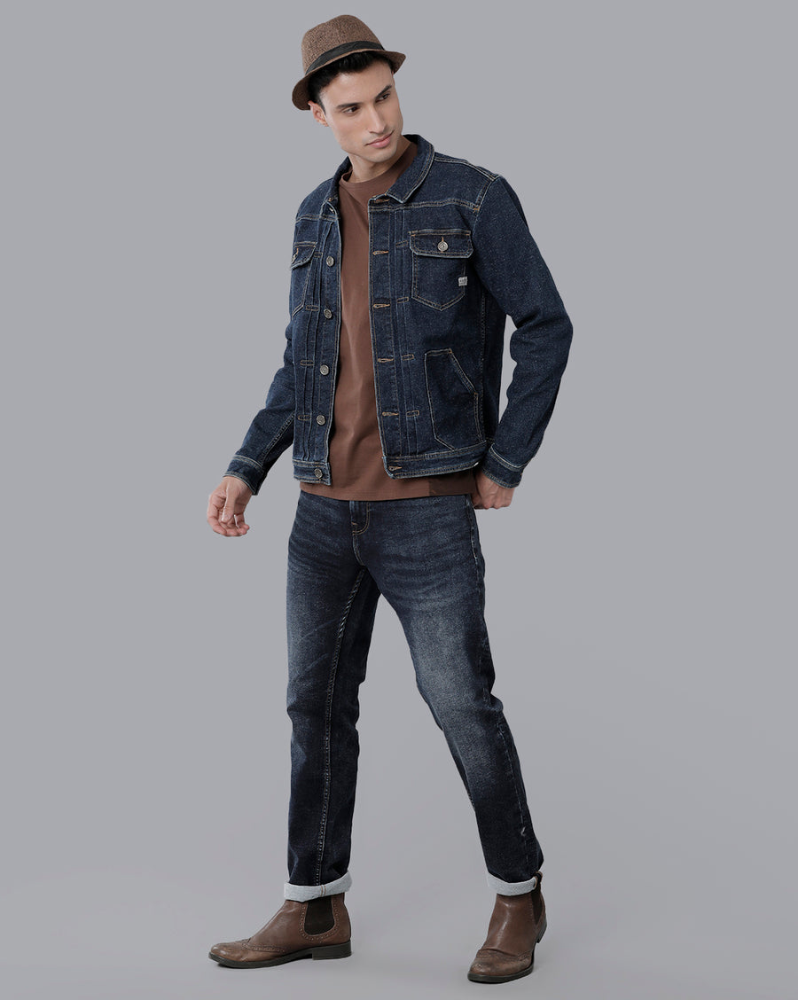 Men Solid Regular Fit Casual Jacket