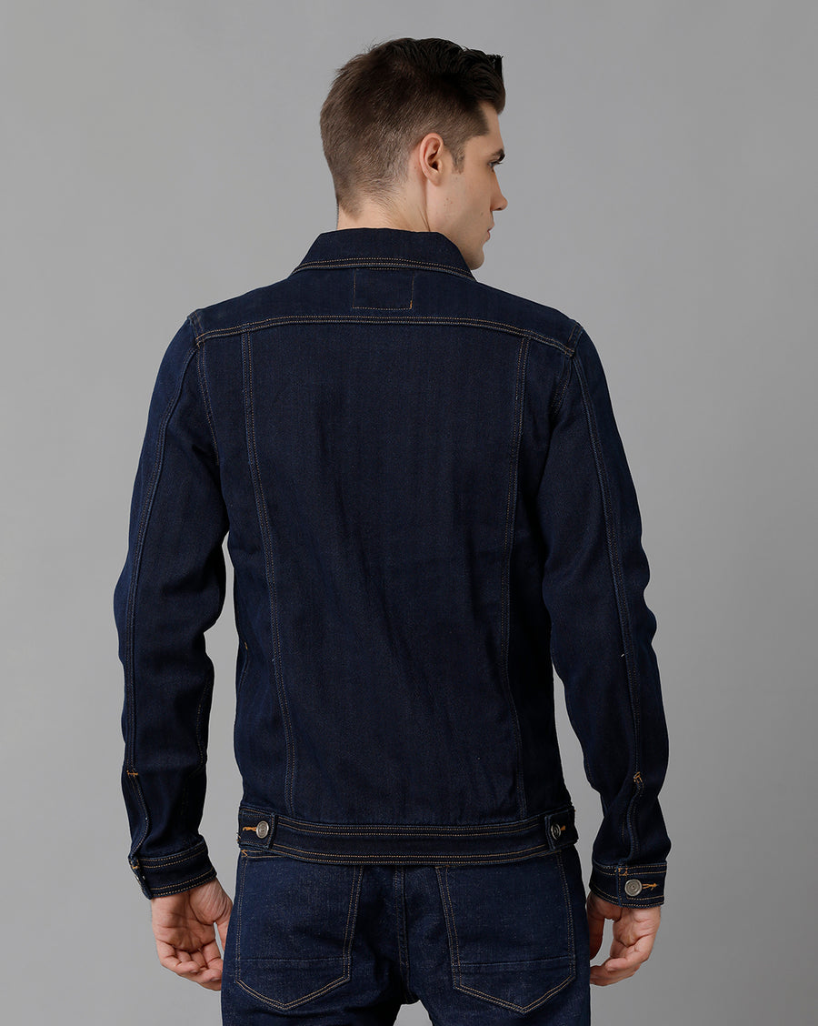 Dark Blue Regular Fit Jacket