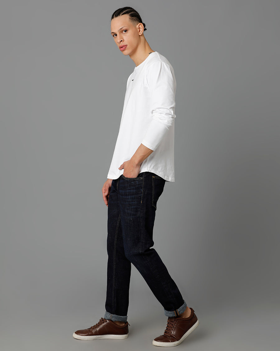 Men Solid Track Skinny Casual Jeans