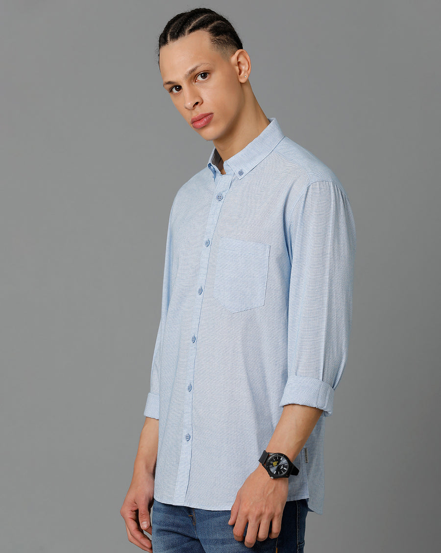 Men Solid Regular Fit Casual Shirt