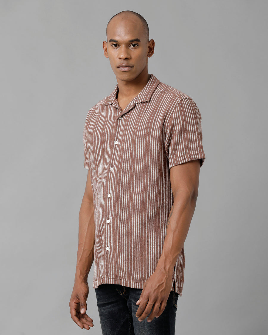 Men Striped Slim Fit Casual Shirt