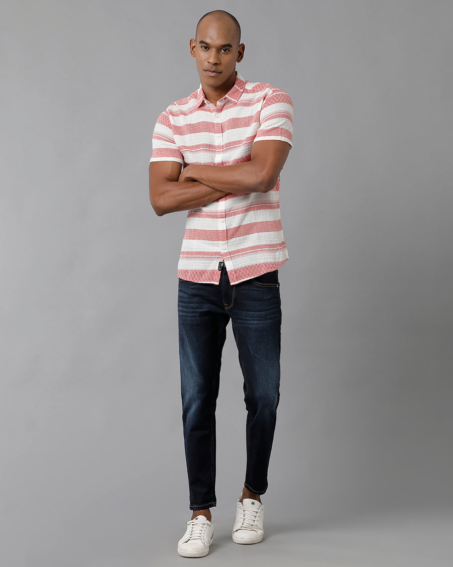 Men Striped Slim Fit Casual Shirt