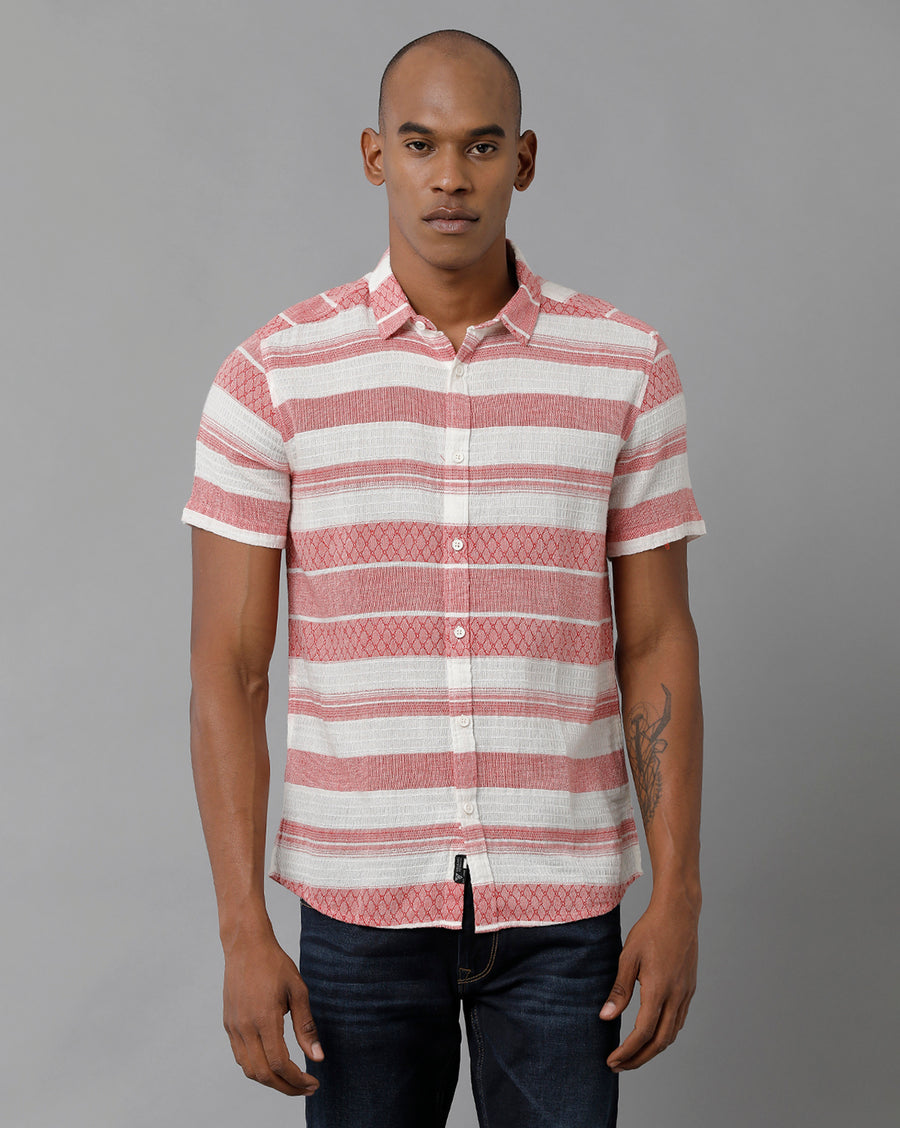 Men Striped Slim Fit Casual Shirt