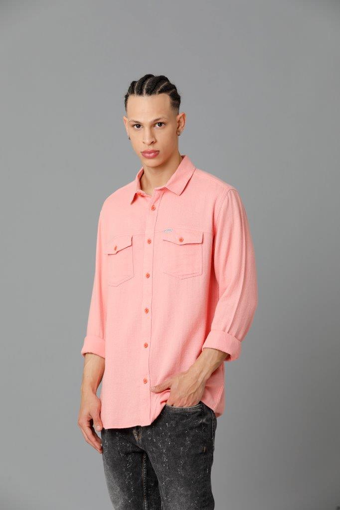 Men's Lt Pink Slim Fit Shirt