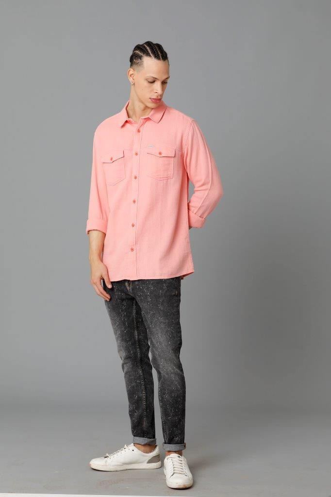 Men's Lt Pink Slim Fit Shirt