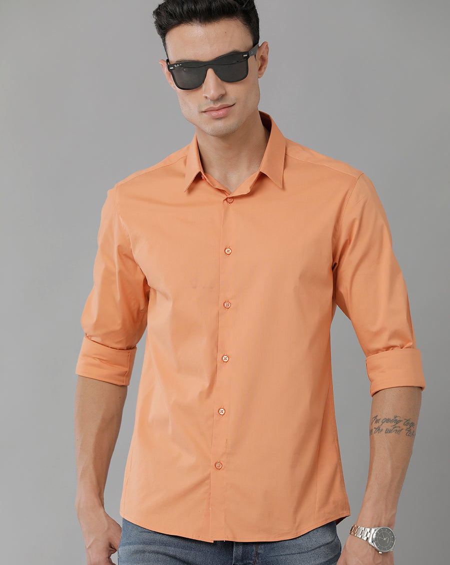 Orange Slim Fit Shirt