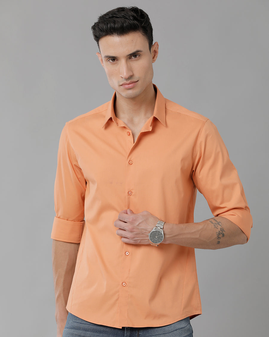 Orange Slim Fit Shirt
