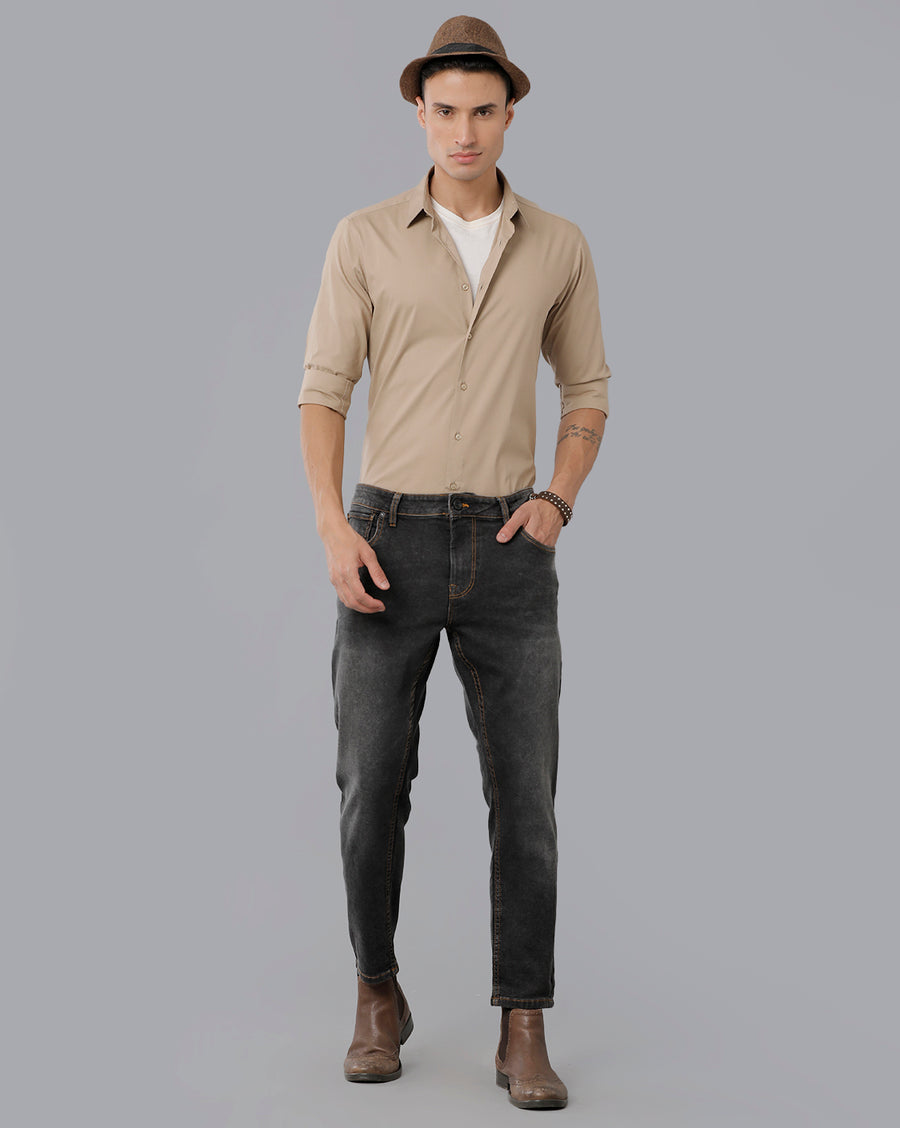 Men Solid Slim Fit Casual Shirt