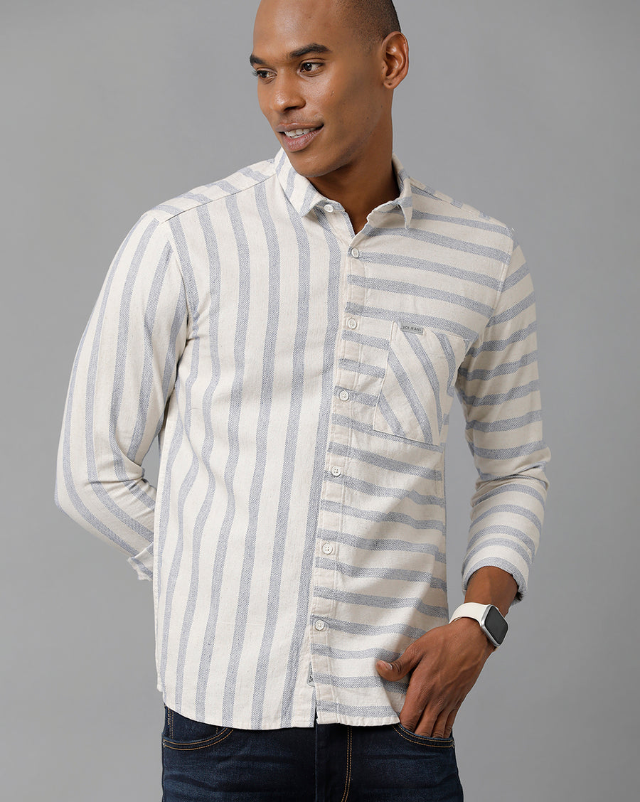 Men Striped Slim Fit Casual Shirt