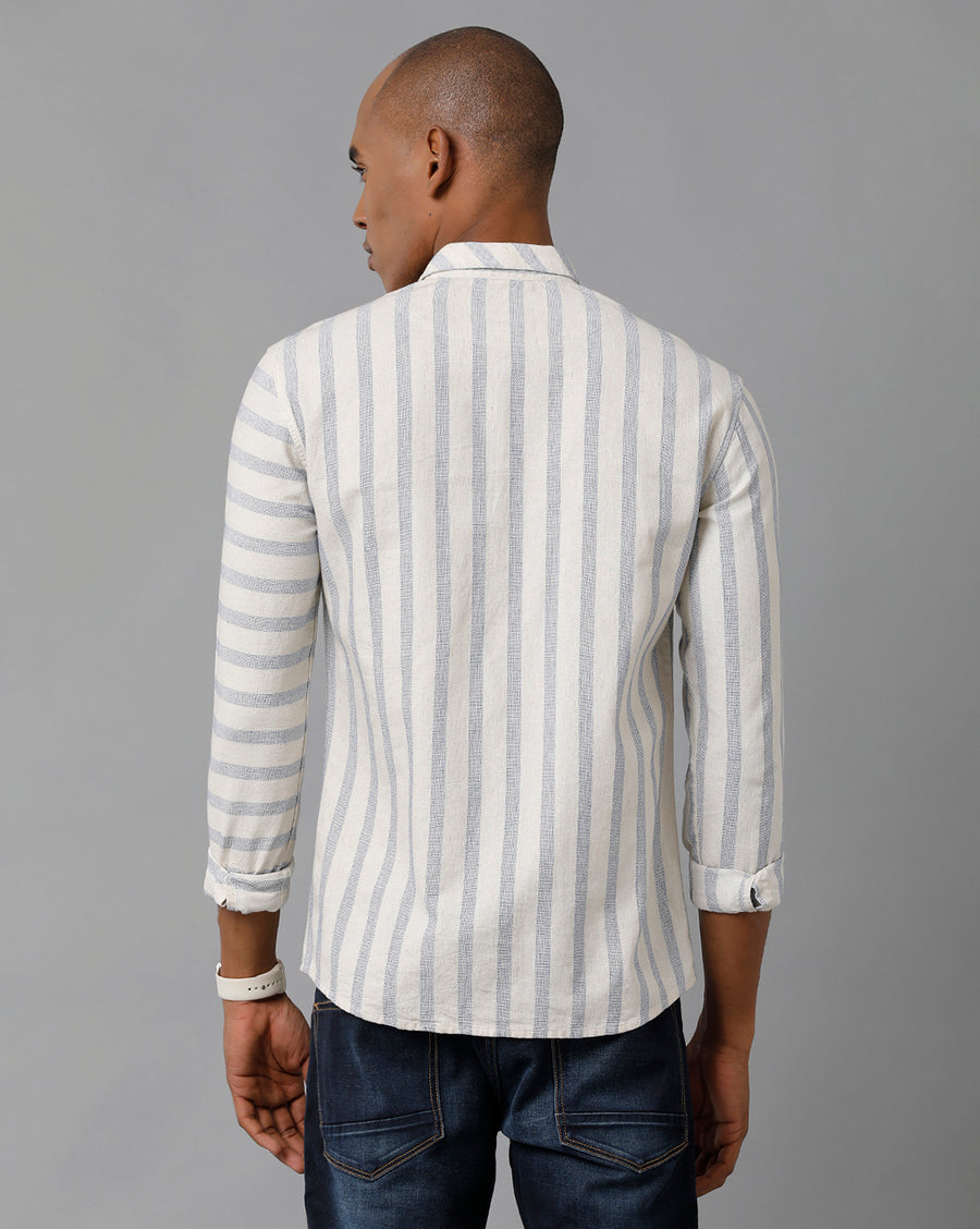 Men Striped Slim Fit Casual Shirt