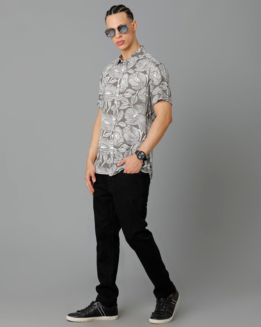 Men Printed Slim Fit Casual Shirt