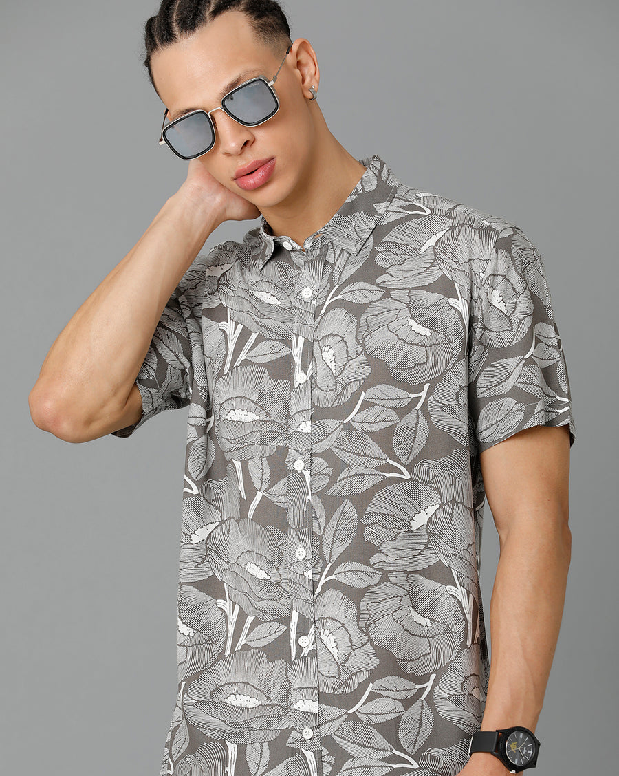 Men Printed Slim Fit Casual Shirt