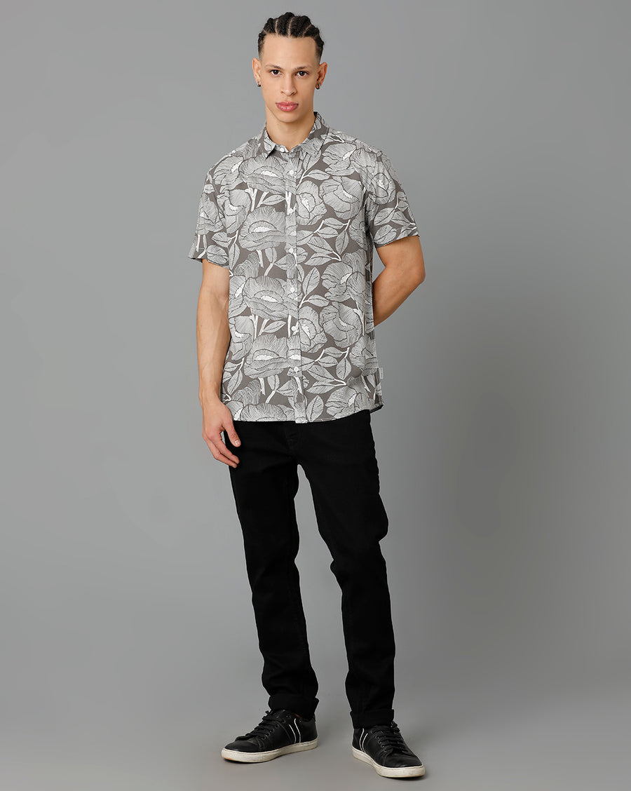 Men Printed Slim Fit Casual Shirt