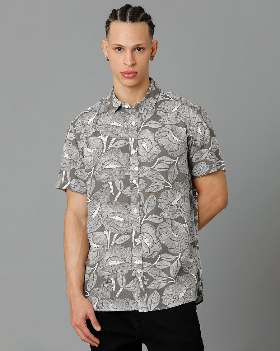 Men Printed Slim Fit Casual Shirt