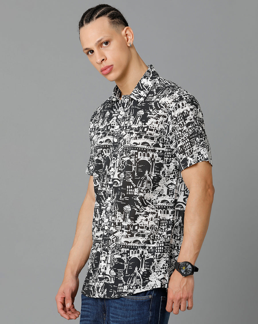 Men Printed Slim Fit Casual Shirt