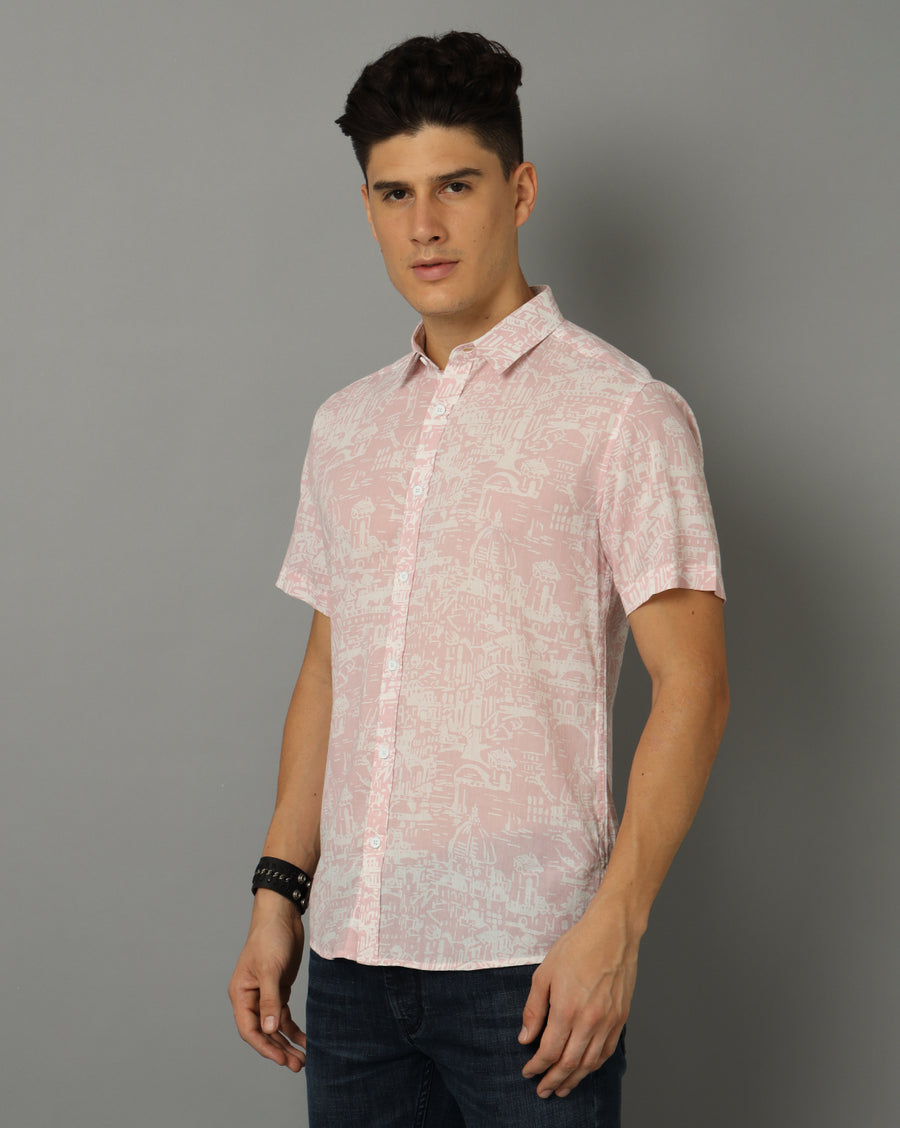 Men Printed Slim Fit Casual Shirt