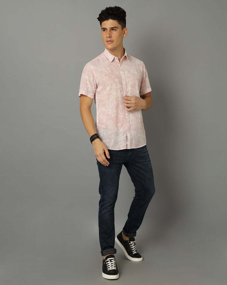 Men Printed Slim Fit Casual Shirt