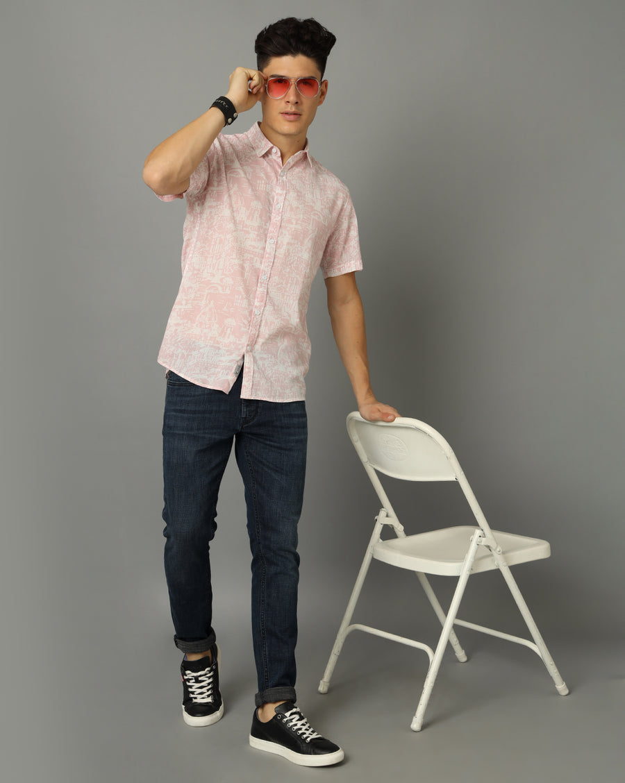 Men Printed Slim Fit Casual Shirt