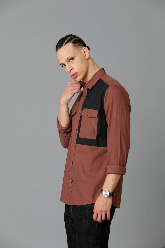 Men Solid Slim Fit Casual Shirt