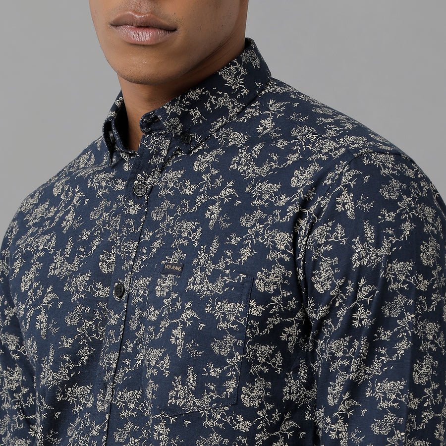 Men's Navy Slim Fit Shirt