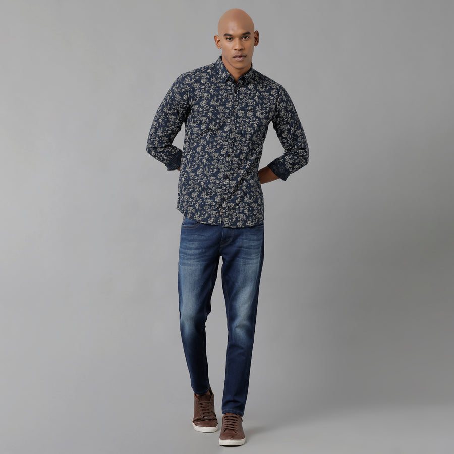 Men's Navy Slim Fit Shirt