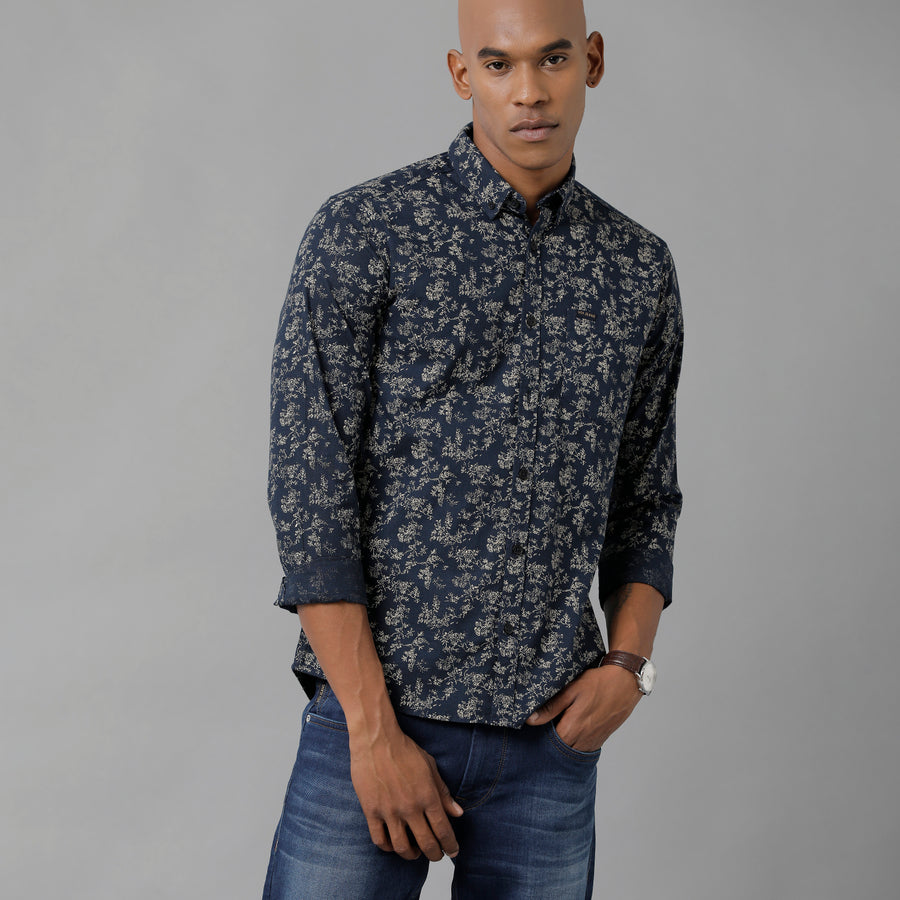 Men's Navy Slim Fit Shirt