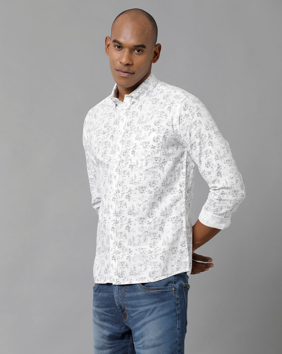 Men's White Slim Fit Shirt