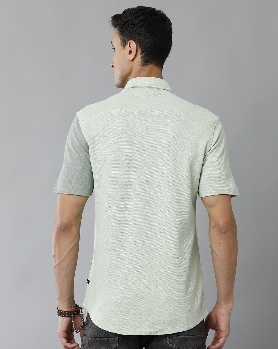 Men Color Block Slim Fit Casual Shirt