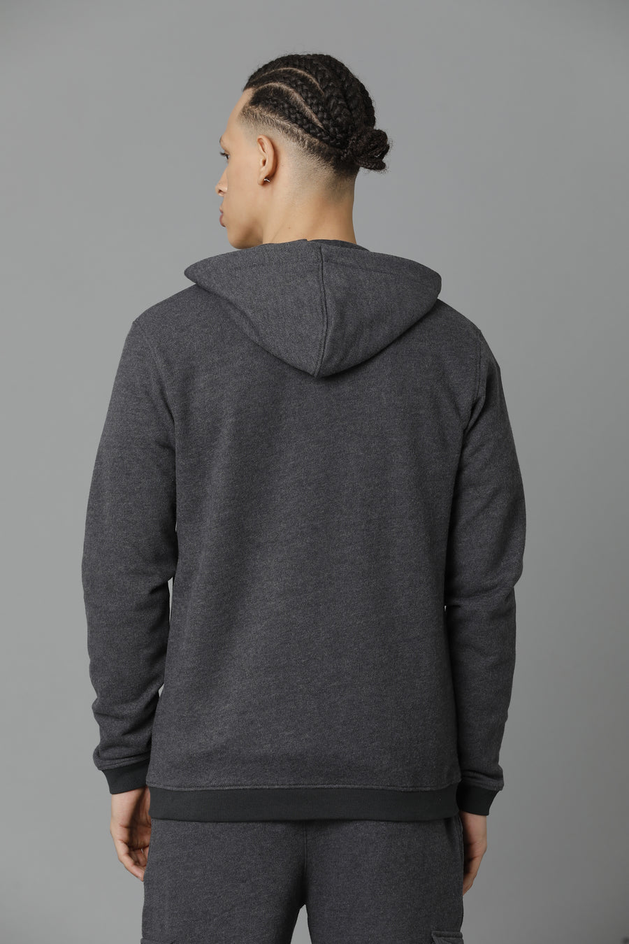 Voi Jeans Mens Regular Fit Dark Grey Sweatshirt