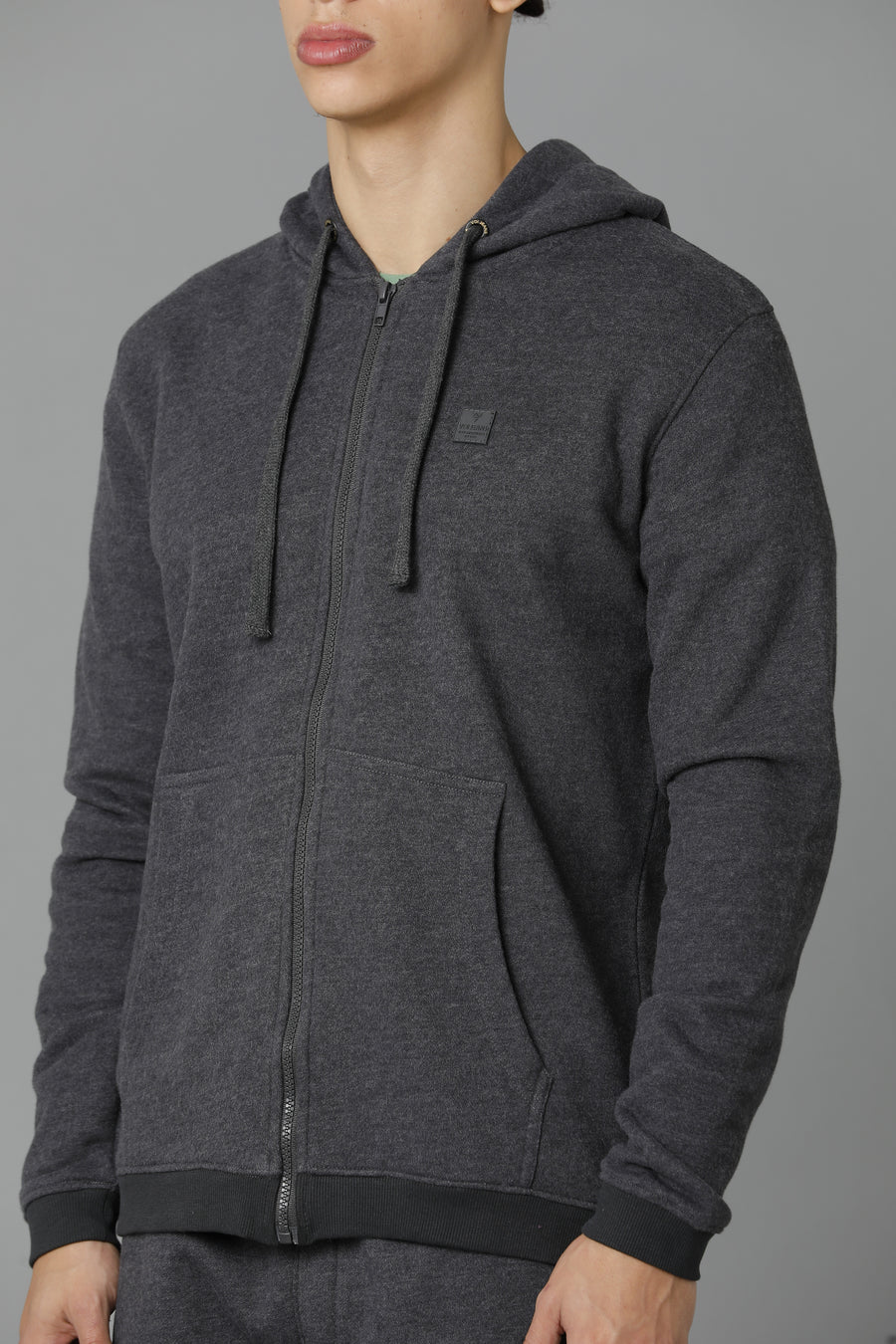 Voi Jeans Mens Regular Fit Dark Grey Sweatshirt