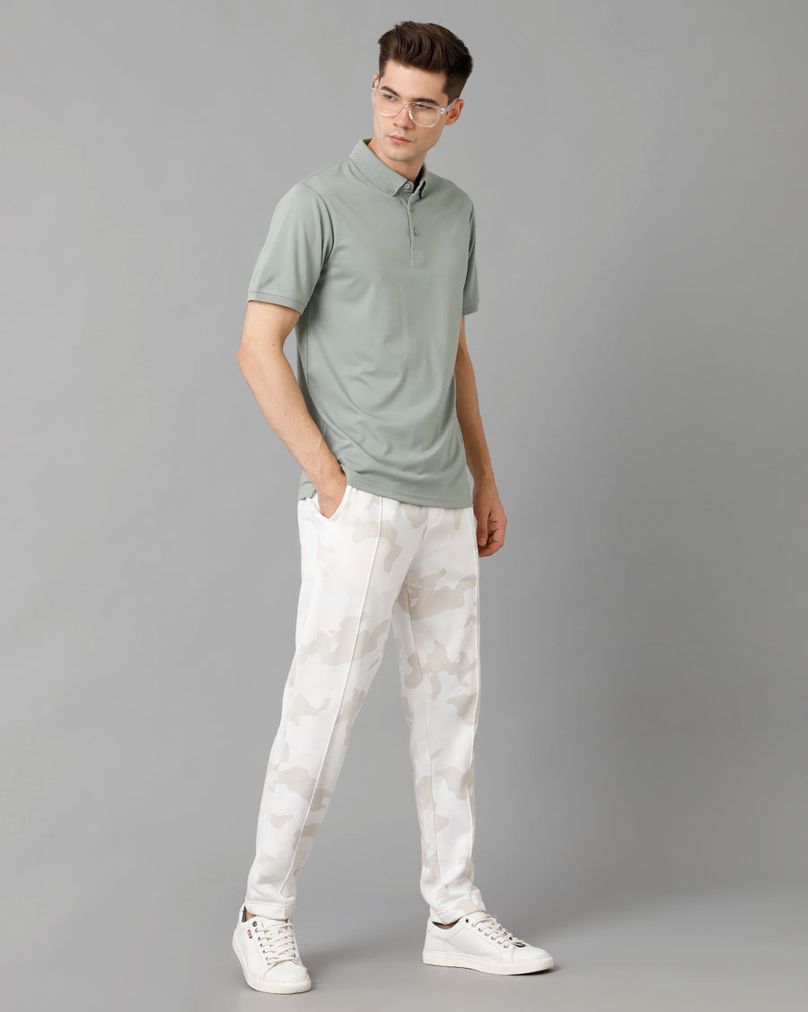 Men Solid Regular Fit Casual T-Shirt