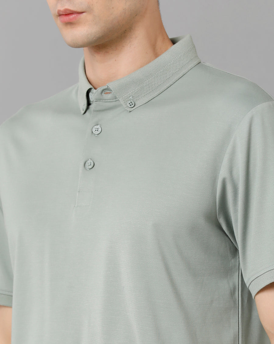 Men Solid Regular Fit Casual T-Shirt