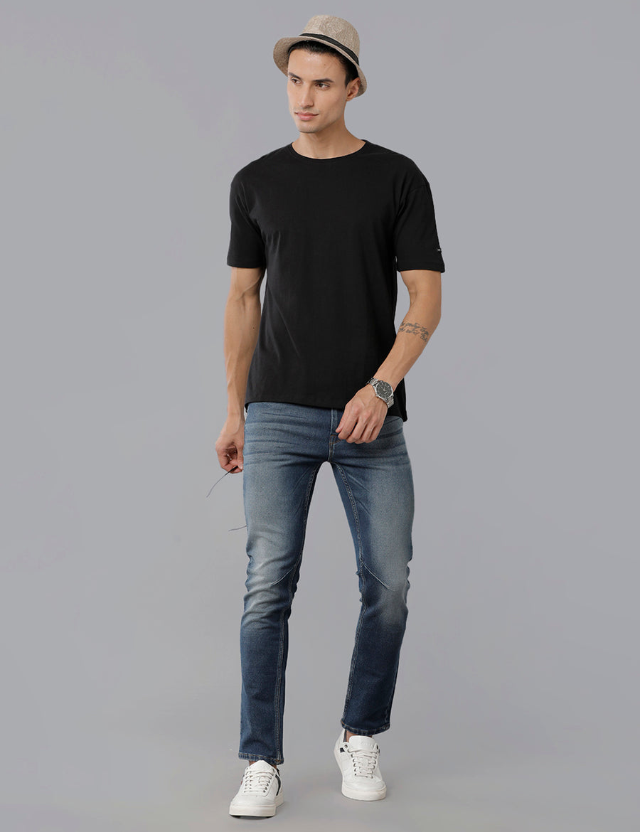 Smoke Grey Boxy Fit T-Shirt