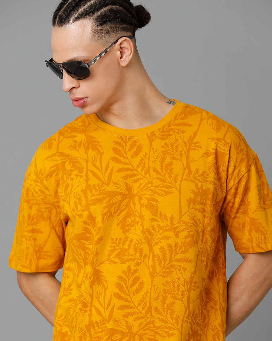 Men Printed Regular Fit Casual T-Shirt