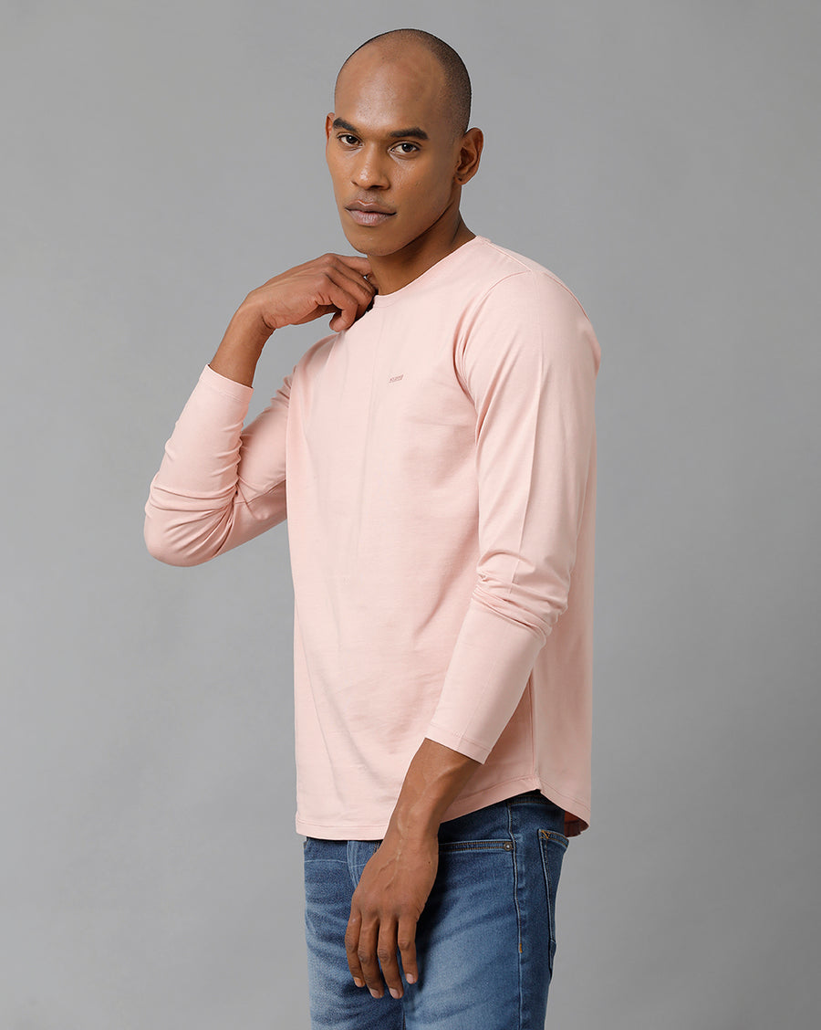 Men Solid Regular Fit Casual T-Shirt